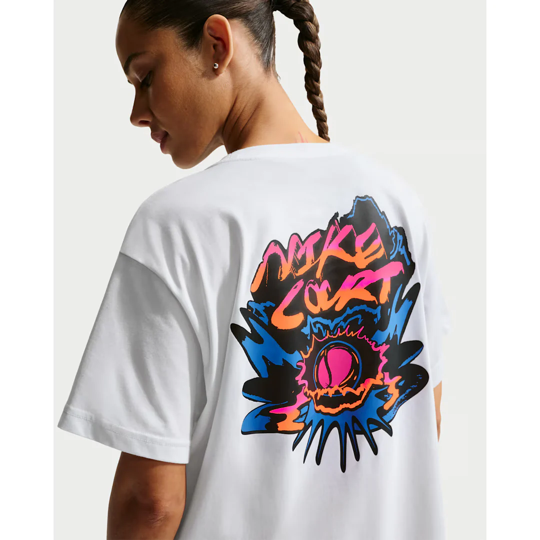 Nike Women's Slam Tee - White/Multi - Image 5