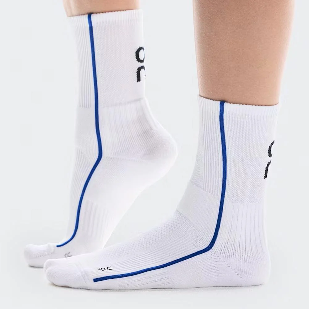On Court High 1 Pack Socks - White/Indigo - Image 2