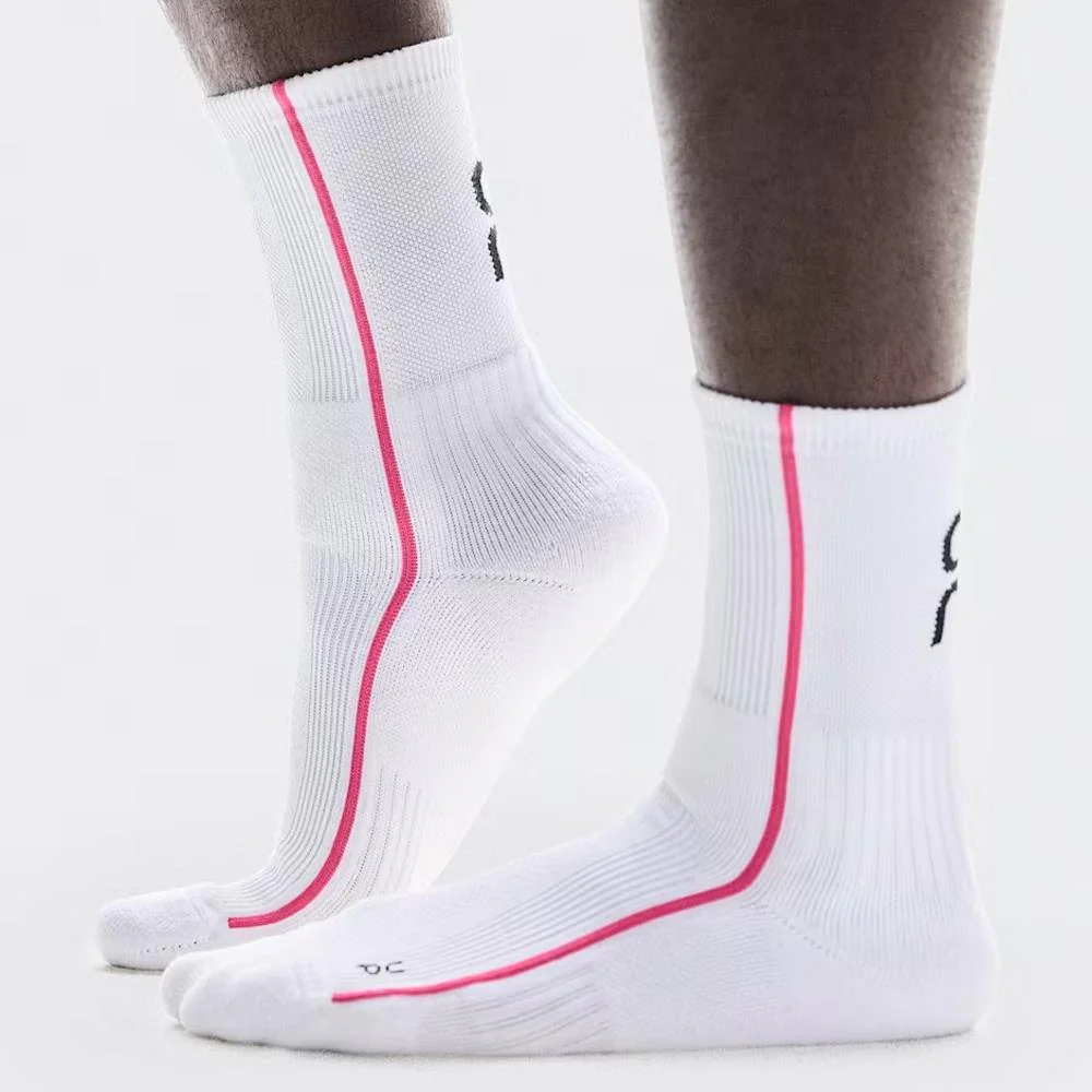 On Court High 1 Pack Socks - White/Pink - Image 4