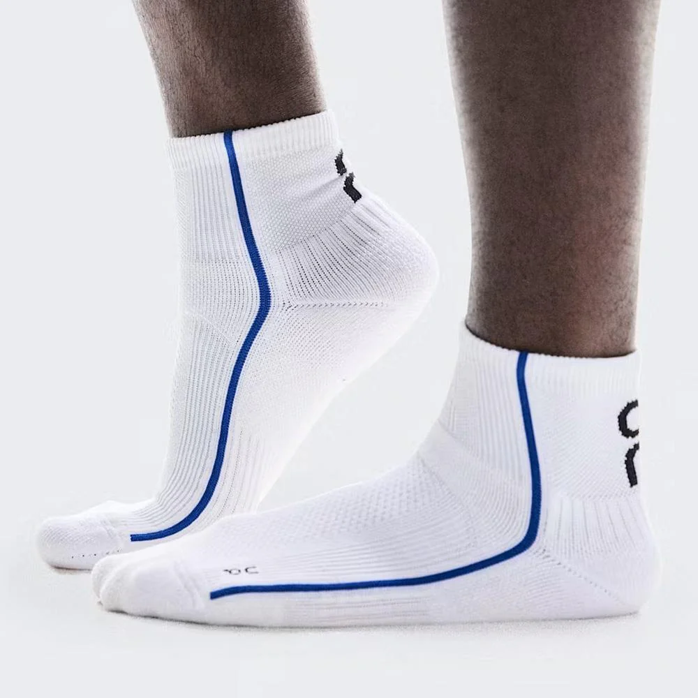 On Court Mid 1 Pack Socks - White/Indigo - Image 2