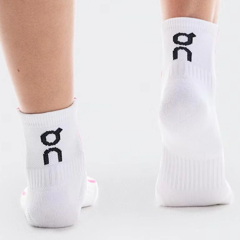 On Court Mid 1 Pack Socks - White/Pink - Image 4