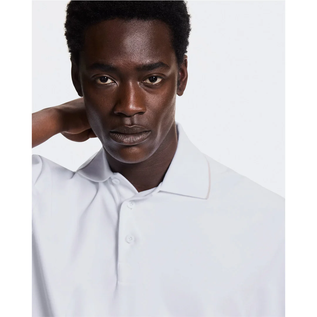 On Men's Courtside Polo - White/Sand - Image 5