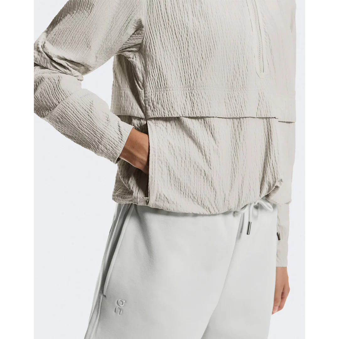 On Women's Courtside Eaze 1/2 Zip Jacket - Beige - Image 5