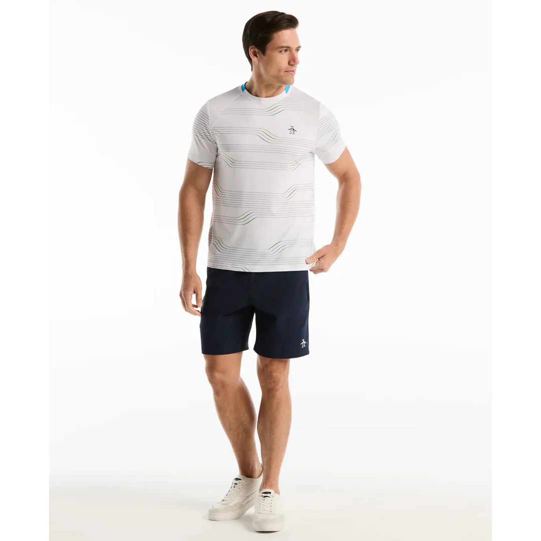 Penguin Men's Linear Block Crew Tee - Bright White - Image 2