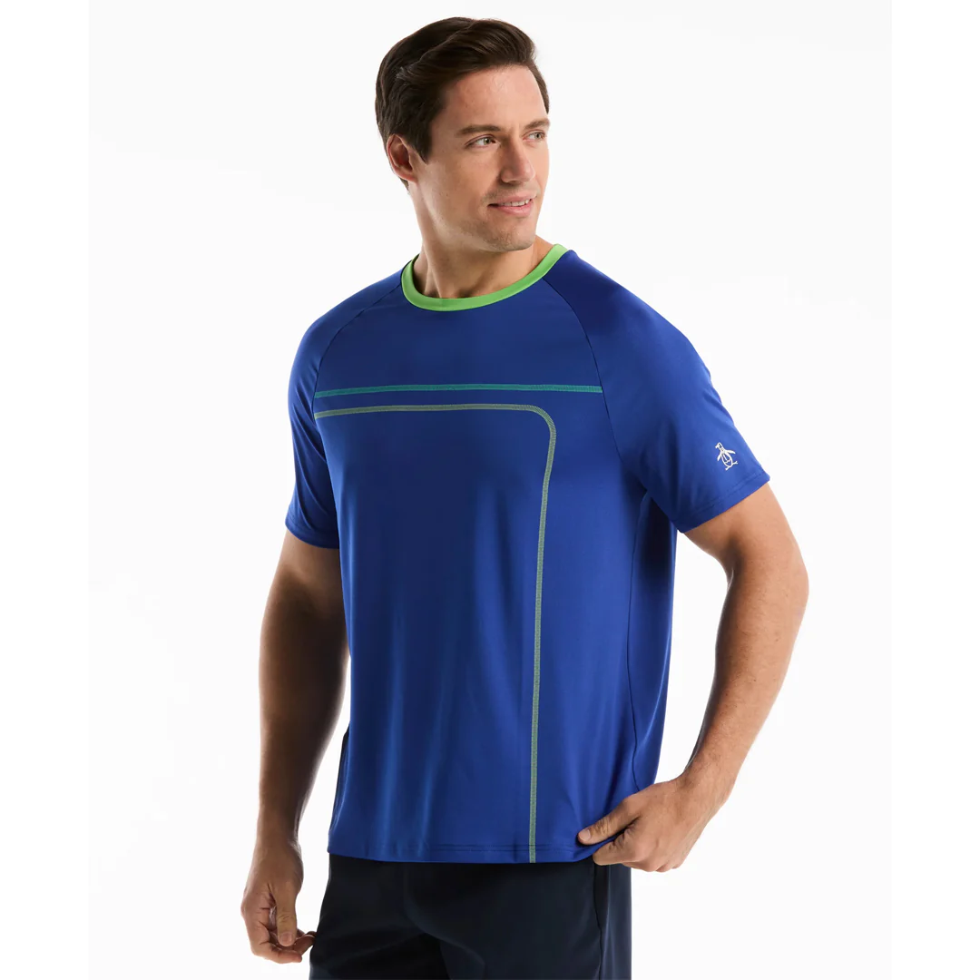 Penguin Men's Linear Block Print Tee - Surf The Web - Image 2