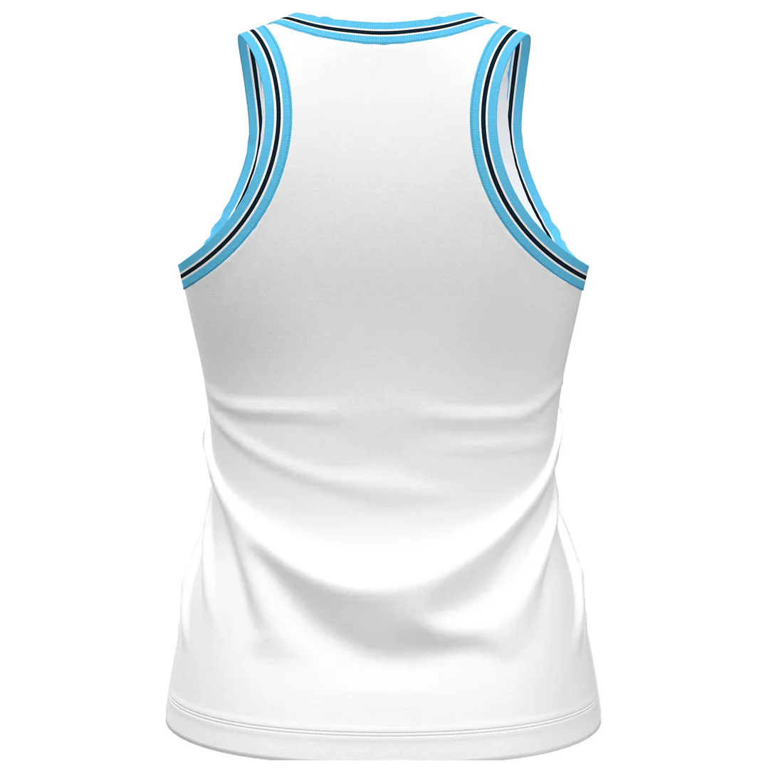 Penguin Women's Contrast Rib Racerback Tank - Bright White - Image 3