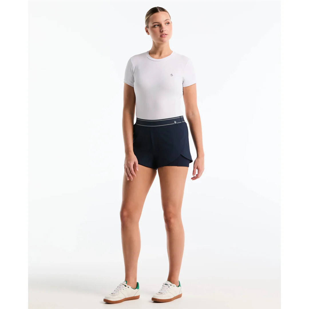 Penguin Women's Liner Tennis 3" Short - Black Iris - Image 2