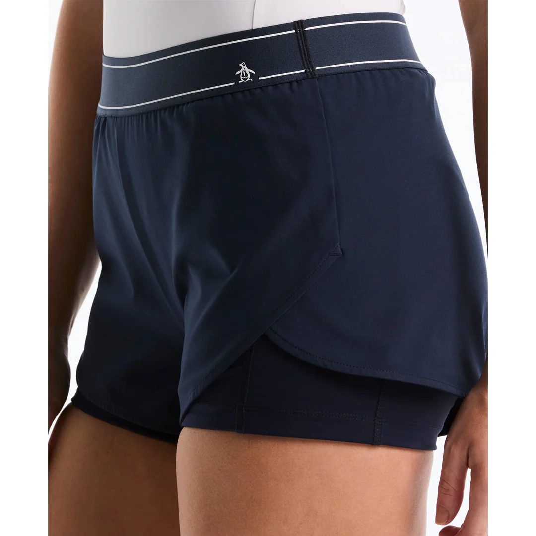 Penguin Women's Liner Tennis 3" Short - Black Iris - Image 5