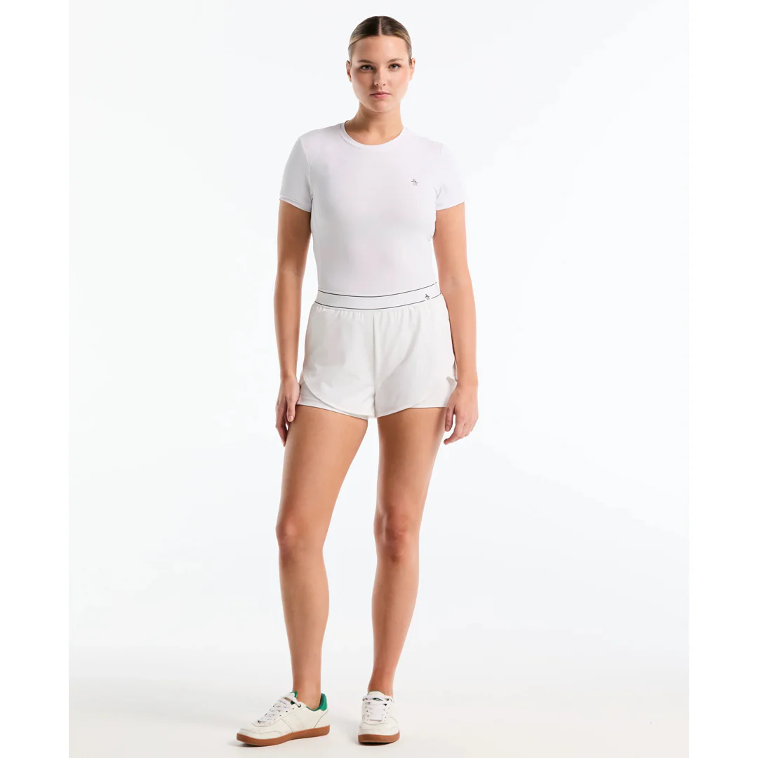 Penguin Women's Liner Tennis 3" Short - Brilliant White - Image 2