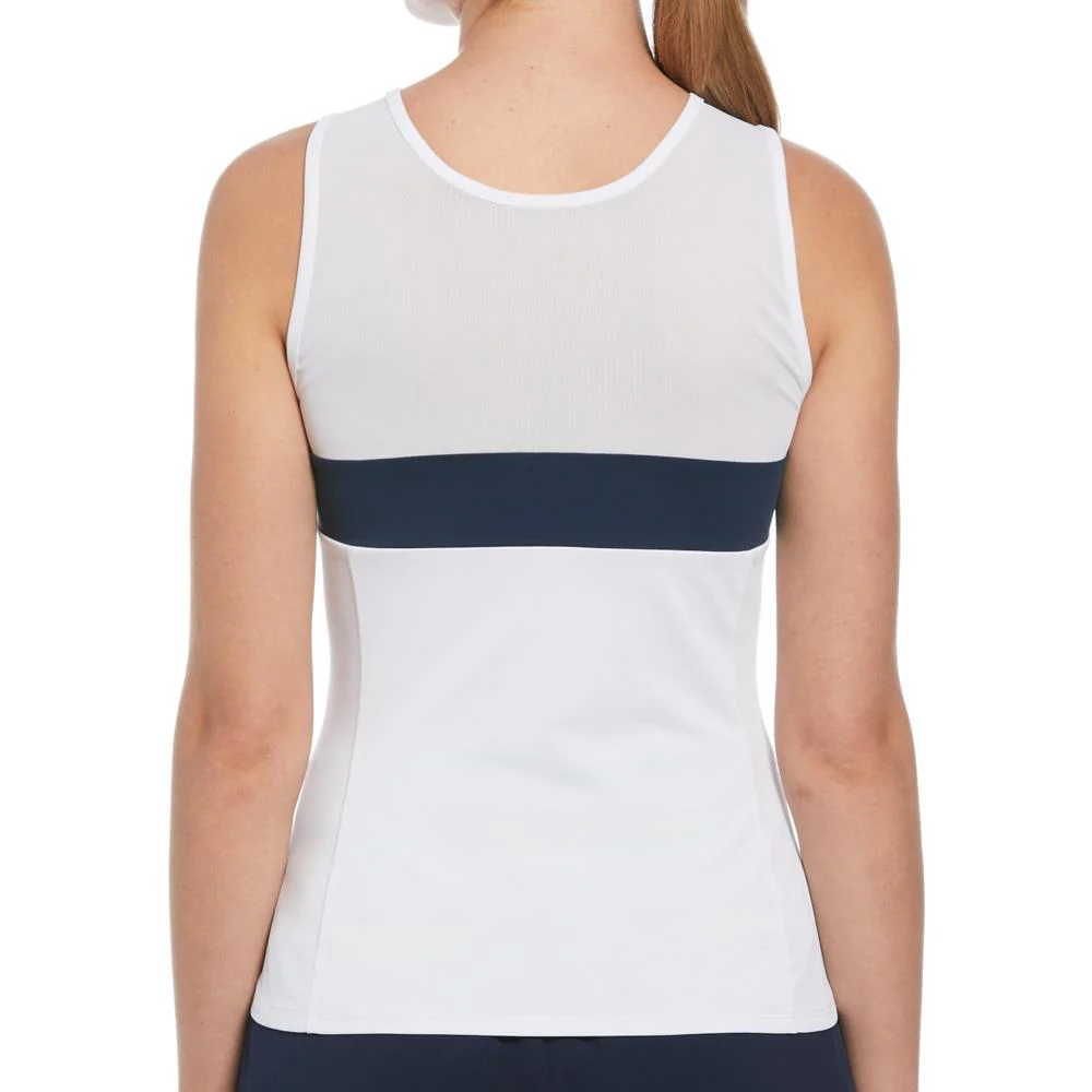 Penguin Women's Scoop Neck Color Block Tank - Bright White - Image 3