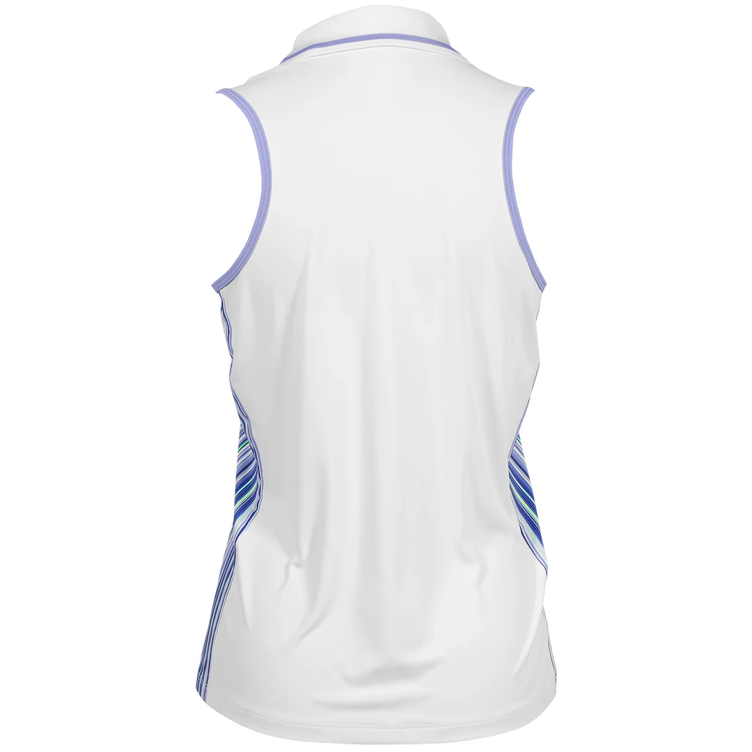 Penguin Women's Sleeveless Racer Polo - Bright White - Image 2