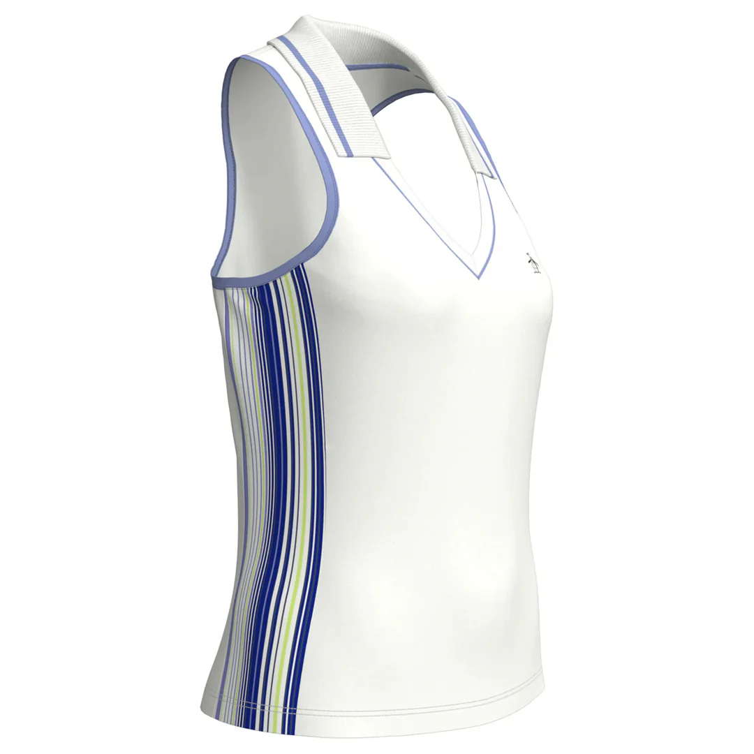 Penguin Women's Sleeveless Racer Polo - Bright White - Image 3