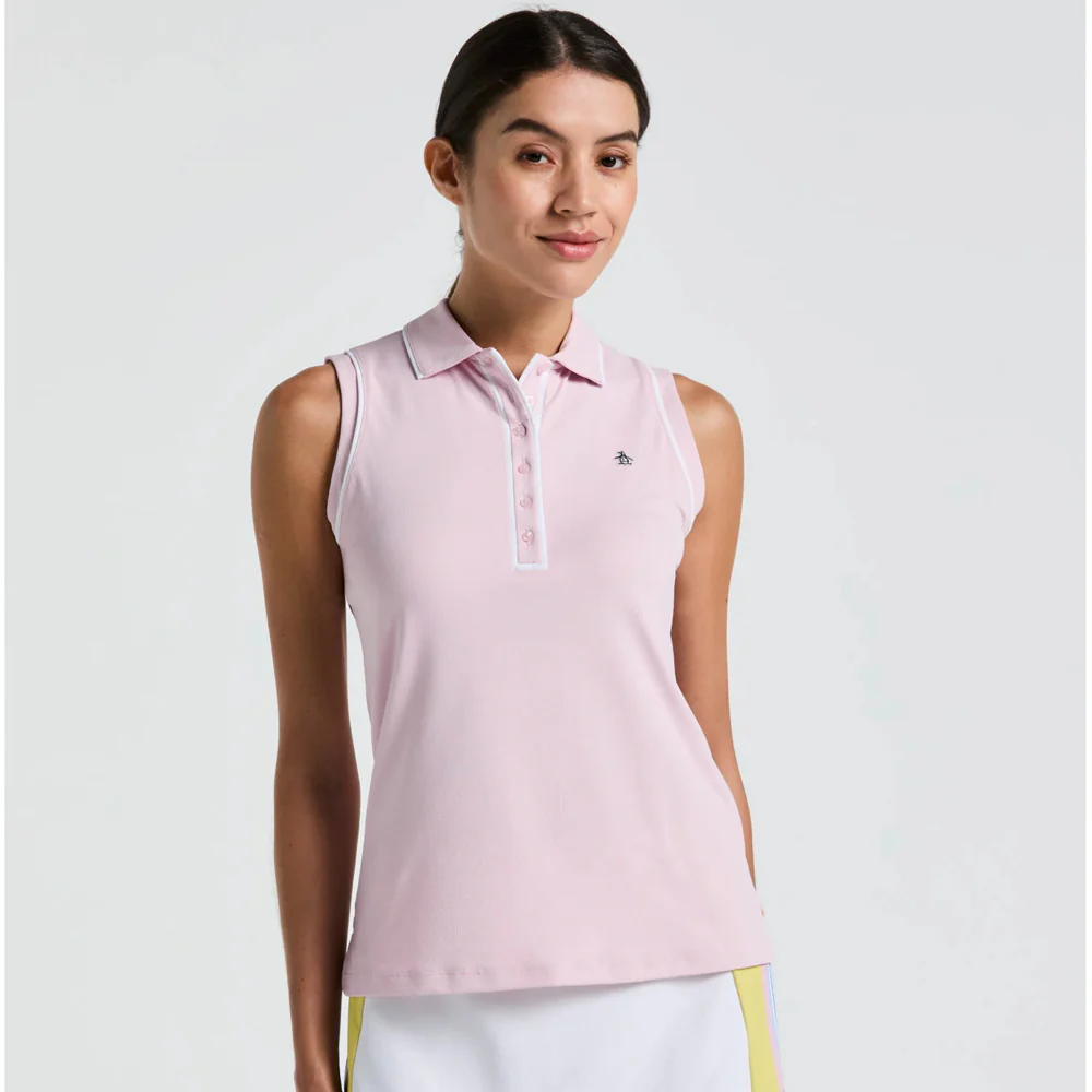 Penguin Women's Veronica Sleeveless Polo - Charm Pink - Image 2