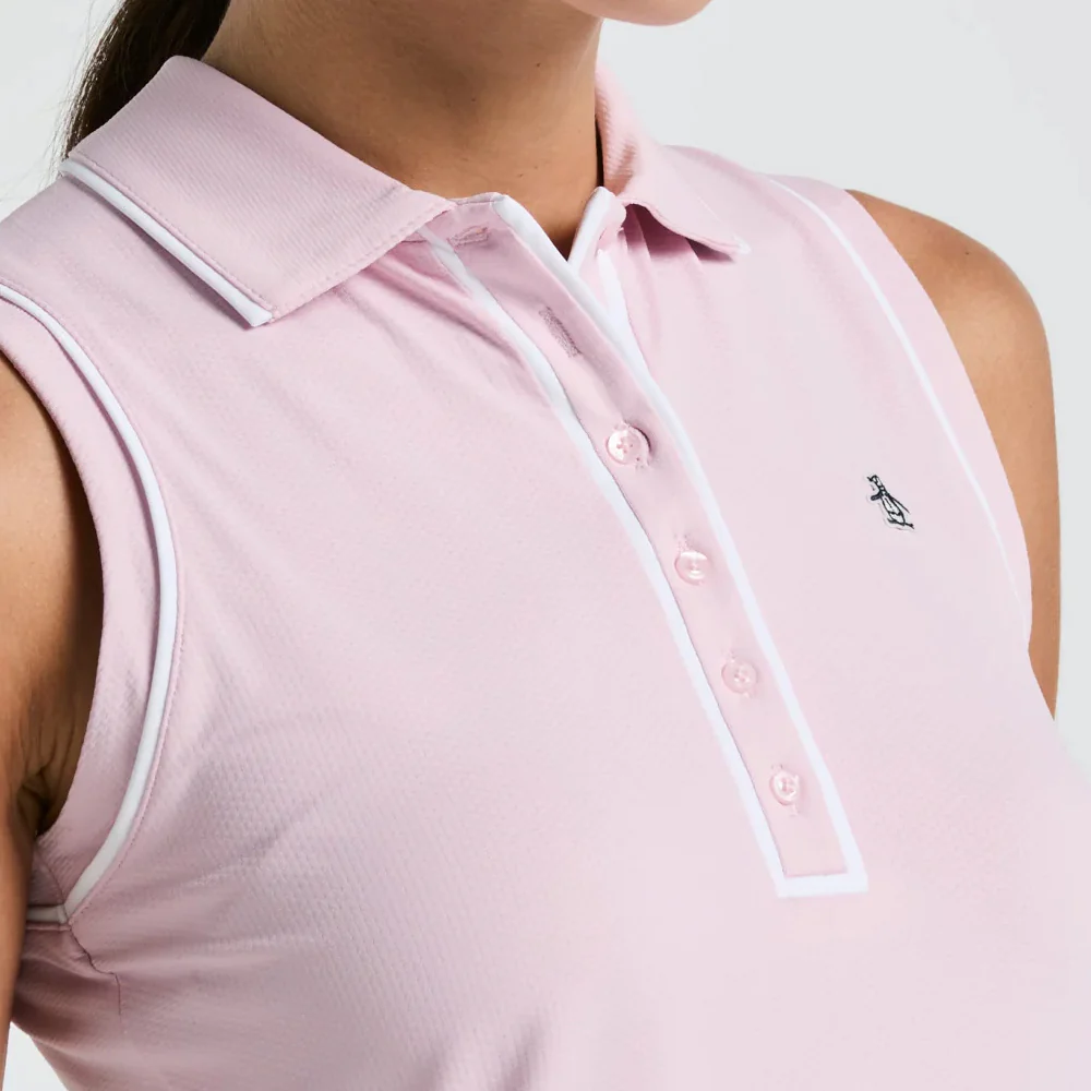 Penguin Women's Veronica Sleeveless Polo - Charm Pink - Image 4