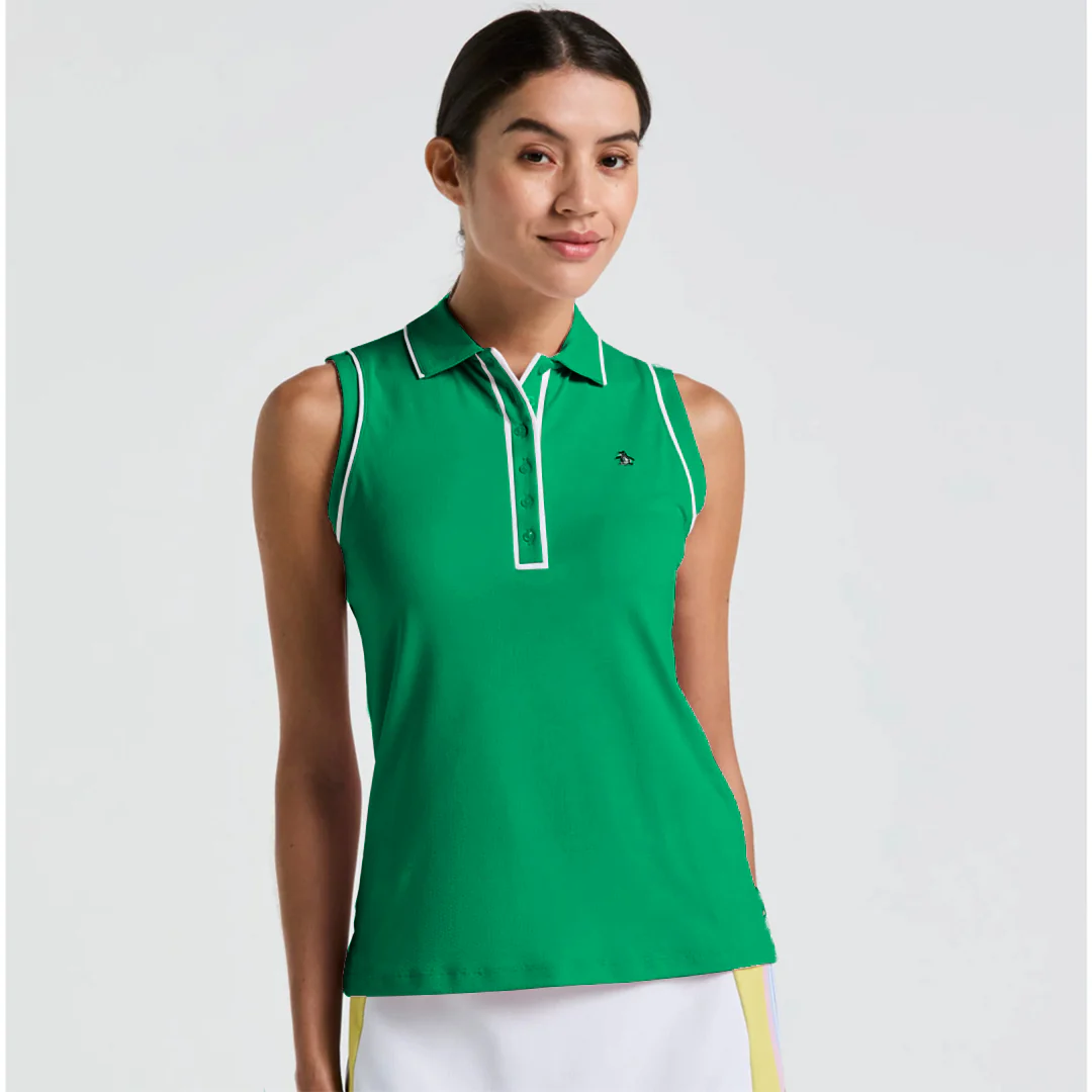 Penguin Women's Veronica Sleeveless Polo - Emerald - Image 2