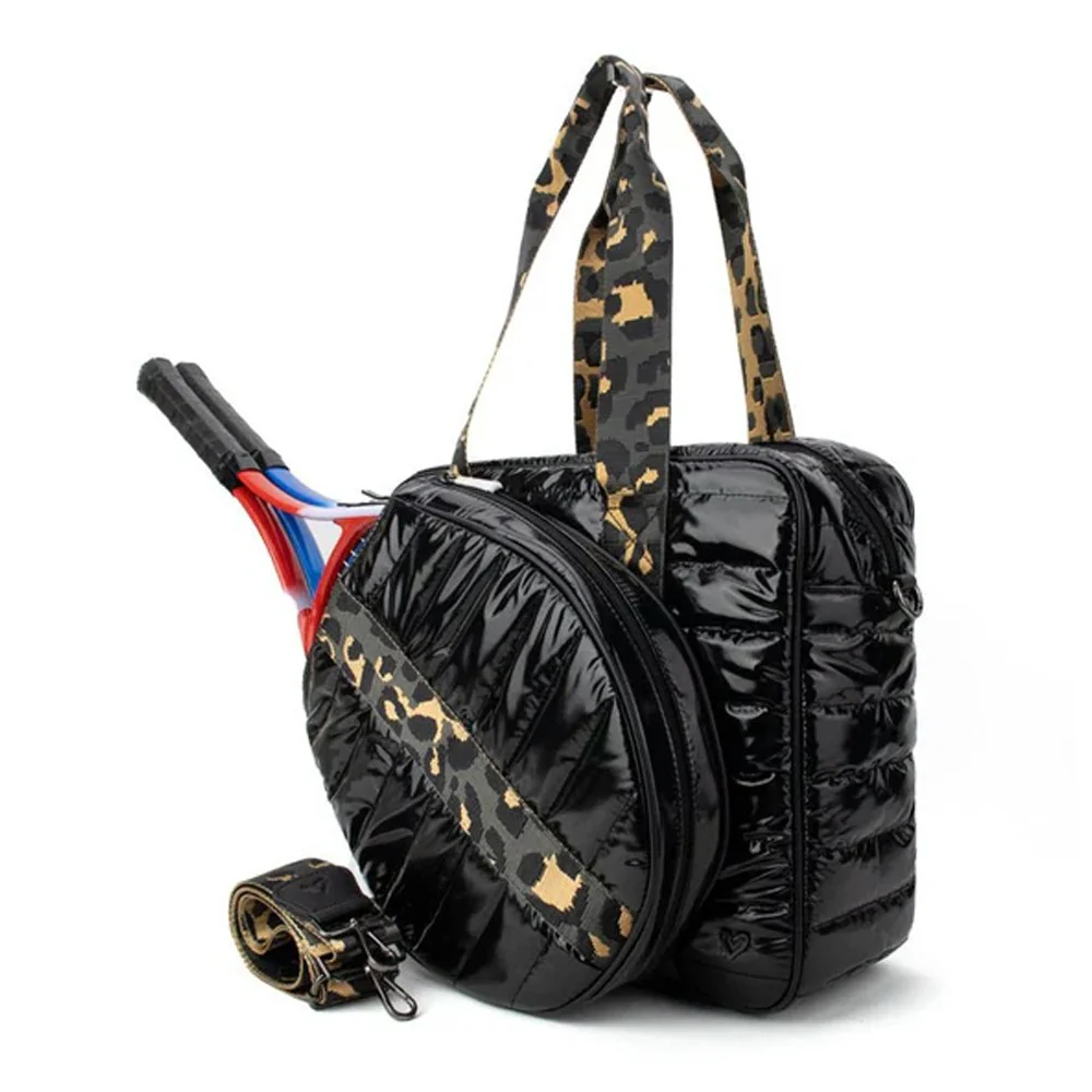 preneLOVE Tennis Puffer Bag - Black Leopard - Image 2