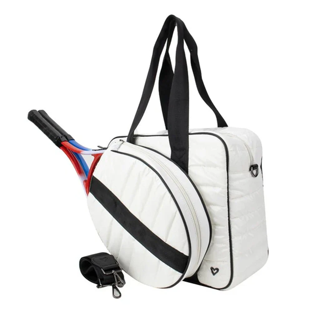 preneLOVE Tennis Puffer Bag - White/Black - Image 2