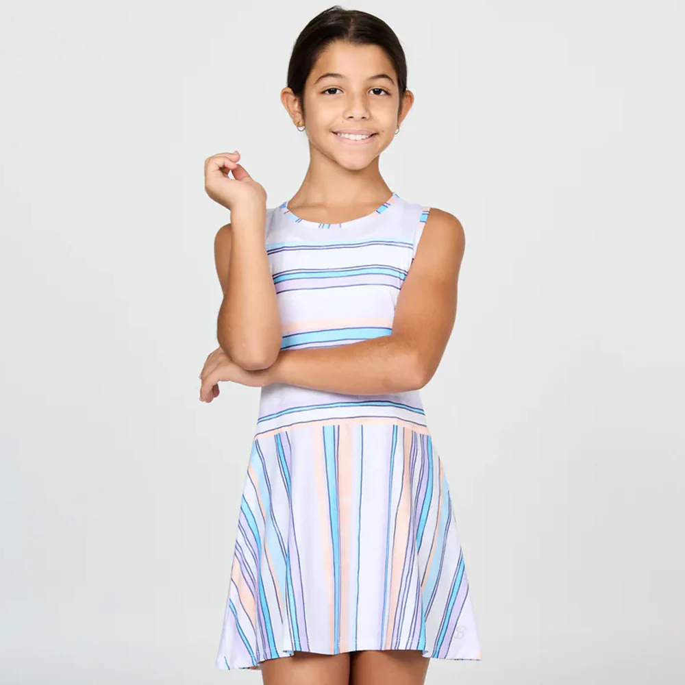 Sofibella Girls Fun Stripes Dress - Fun Stripes Multi Colour - Image 6