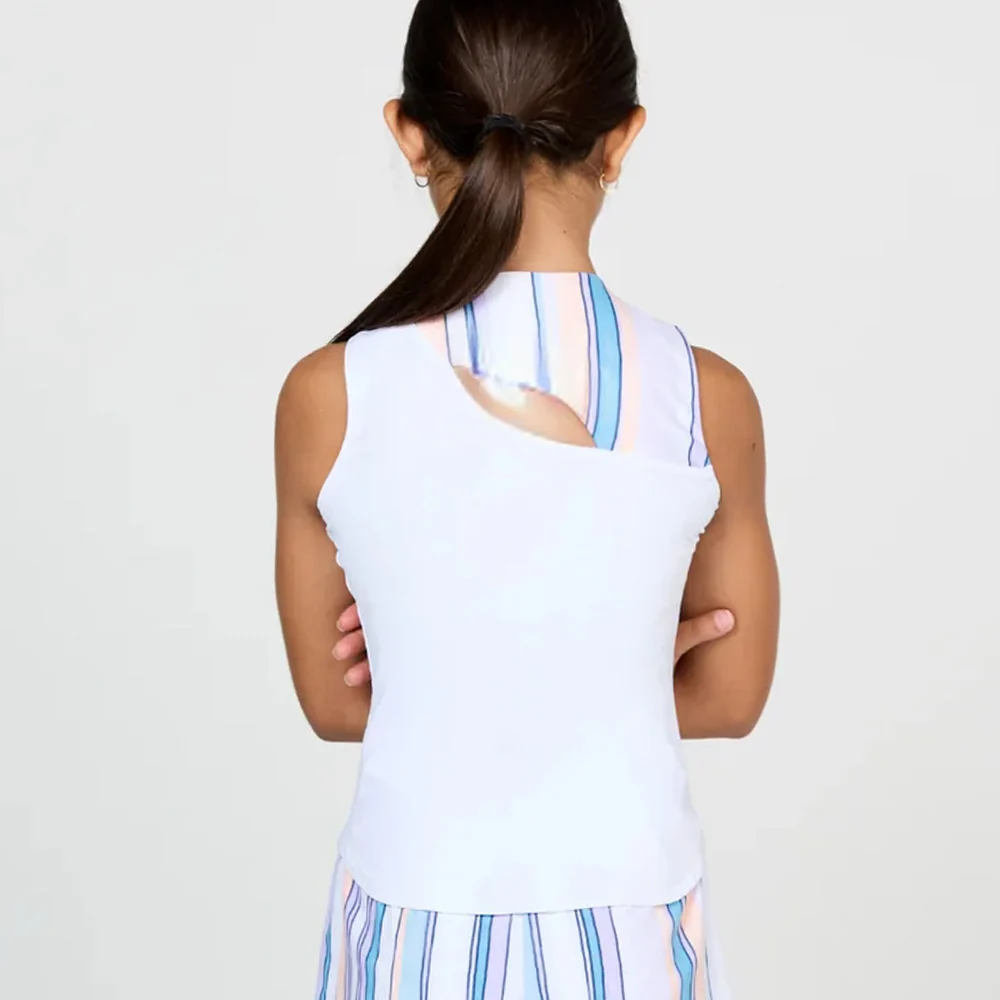Sofibella Girls Fun Stripes Tank - White/Fun Stripes Multi - Image 3