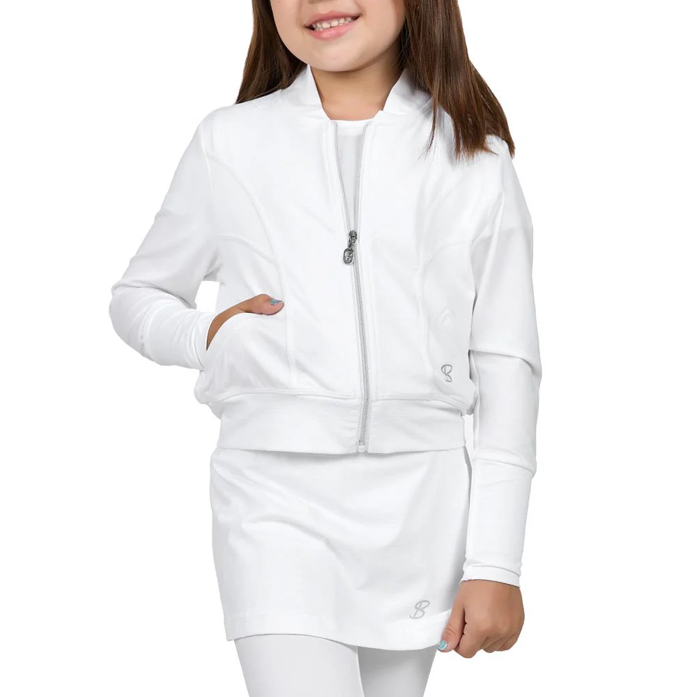 Sofibella Girls Center Line Jacket - White - Image 3