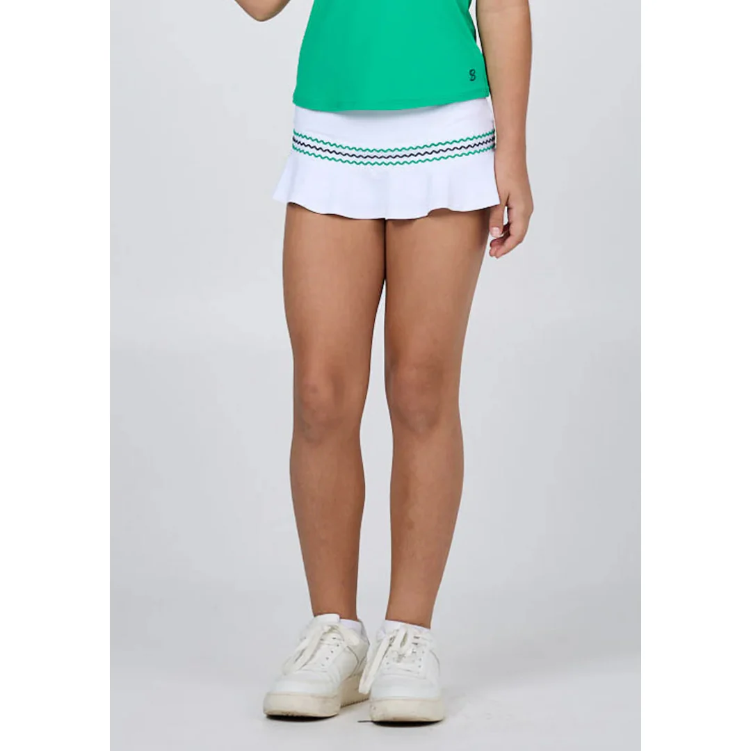 Sofibella Girls Green Spirit Skort - White - Image 4
