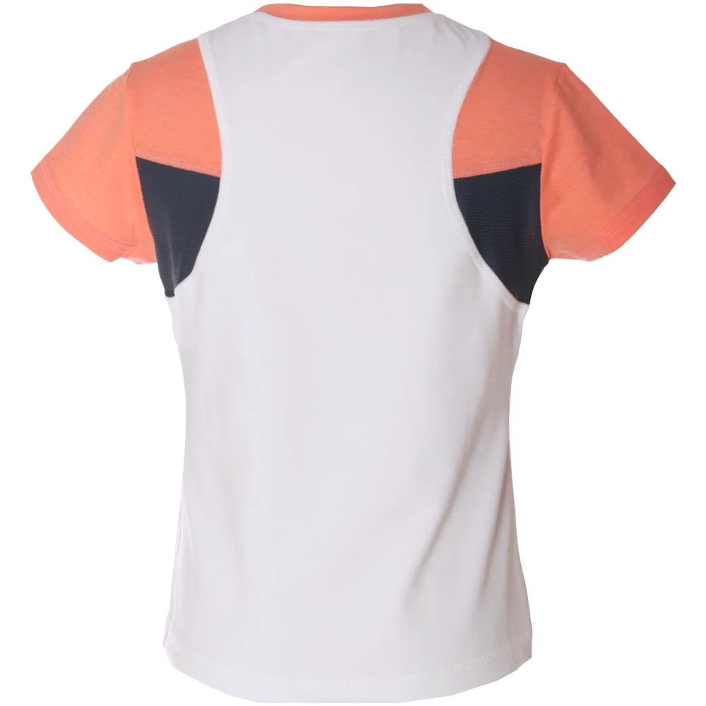 Sofibella Girls Singapore Crystal Short Sleeve Top - White/Peachy - Image 2