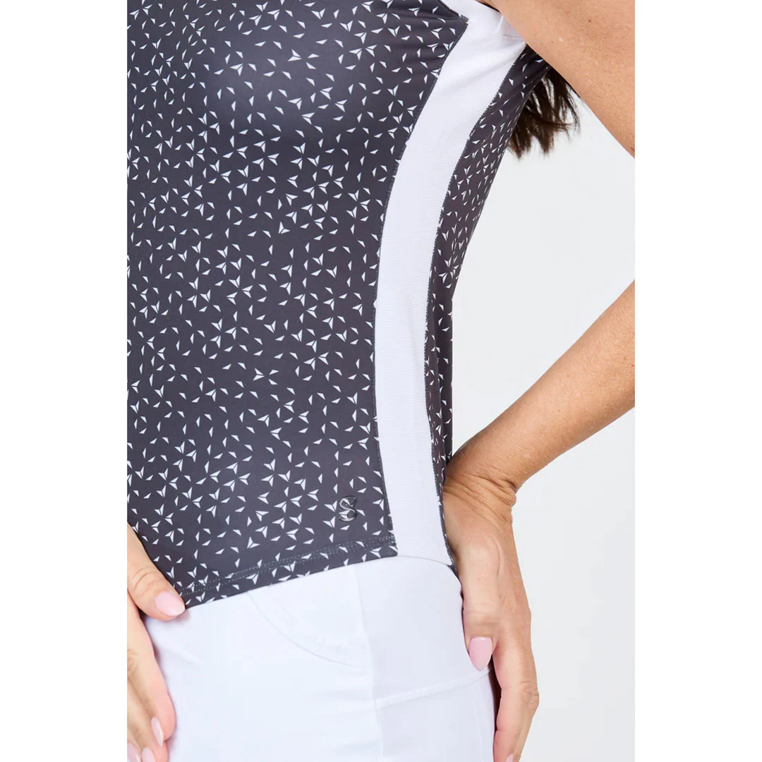 Sofibella Women's Berry Fusion Sleeveless Polo - Jetset - Image 6