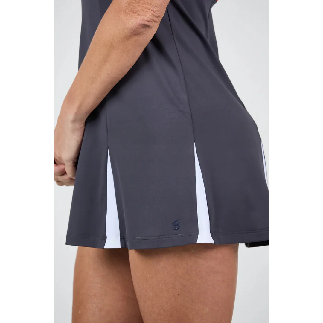 Sofibella Women's Berry Fusion Tennis Dress - Dark Grey - Image 5