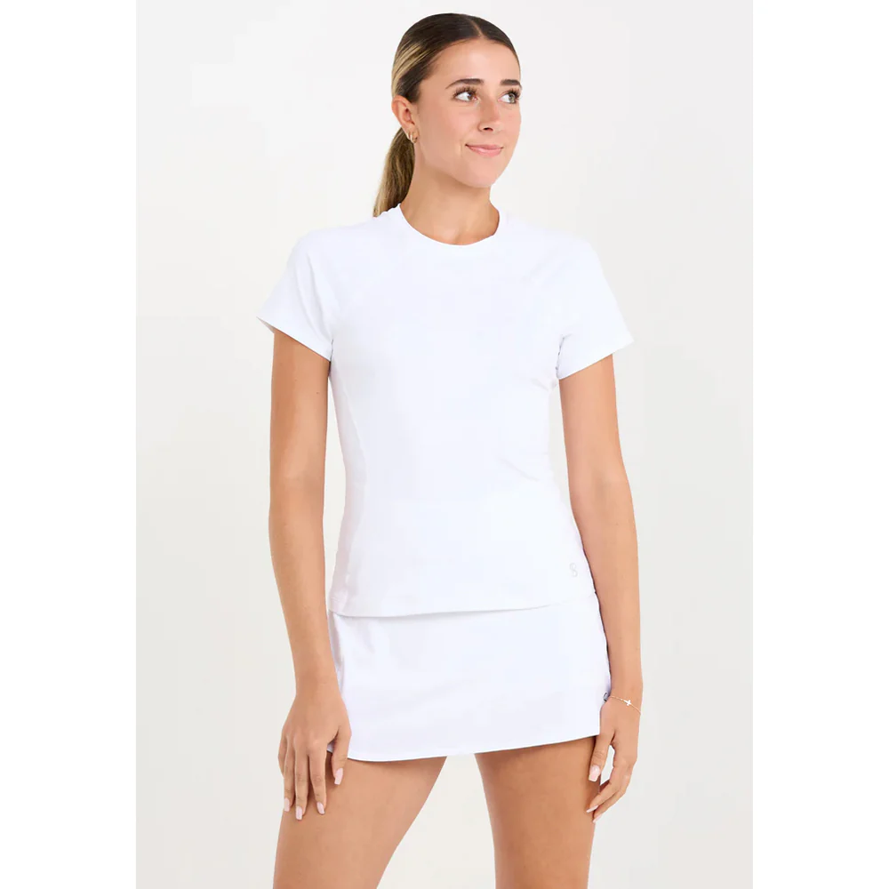 Sofibella Women's Equilibrium Raglan Short Sleeve - White - Image 3