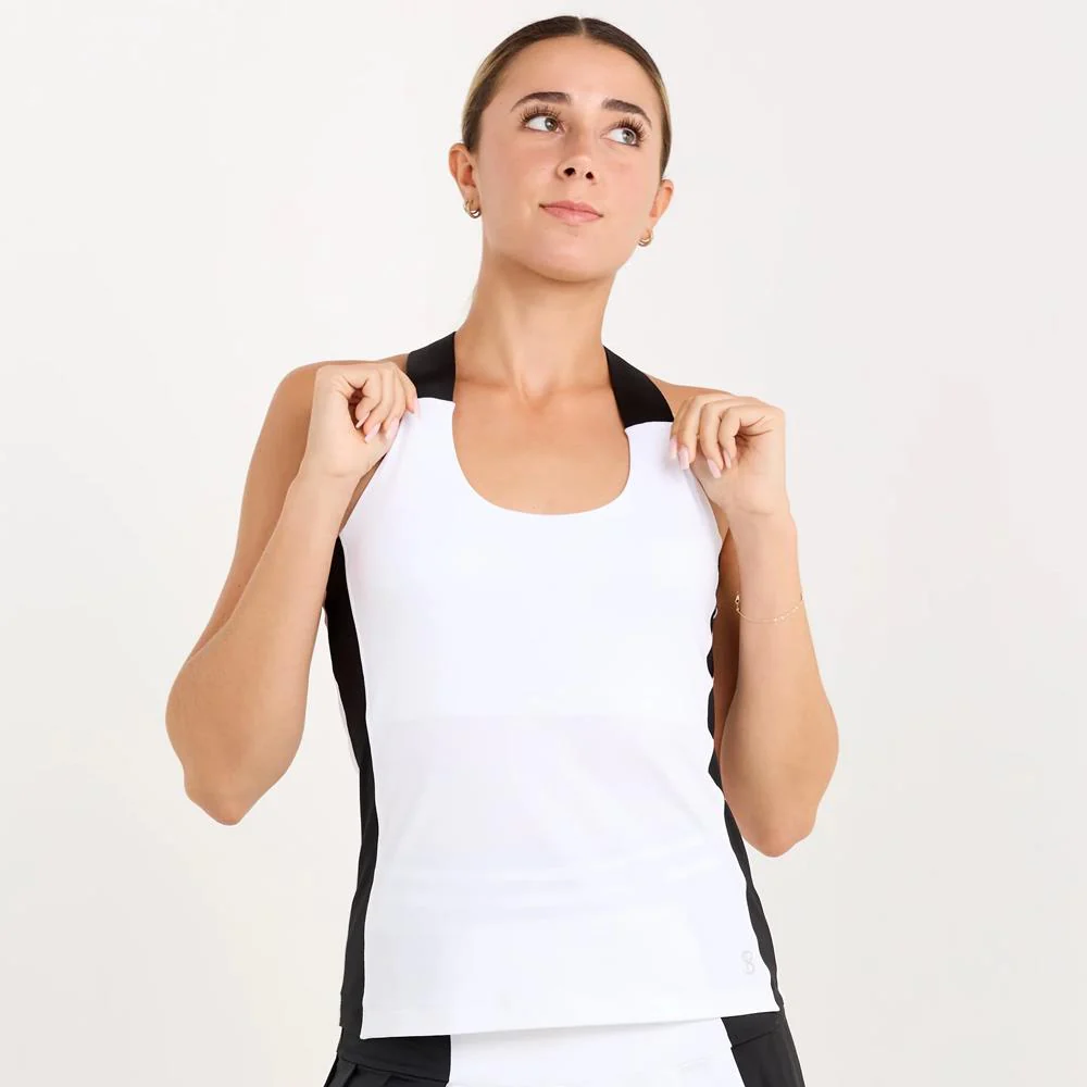 Sofibella Women's Monochrome Tank - White/Black - Image 3