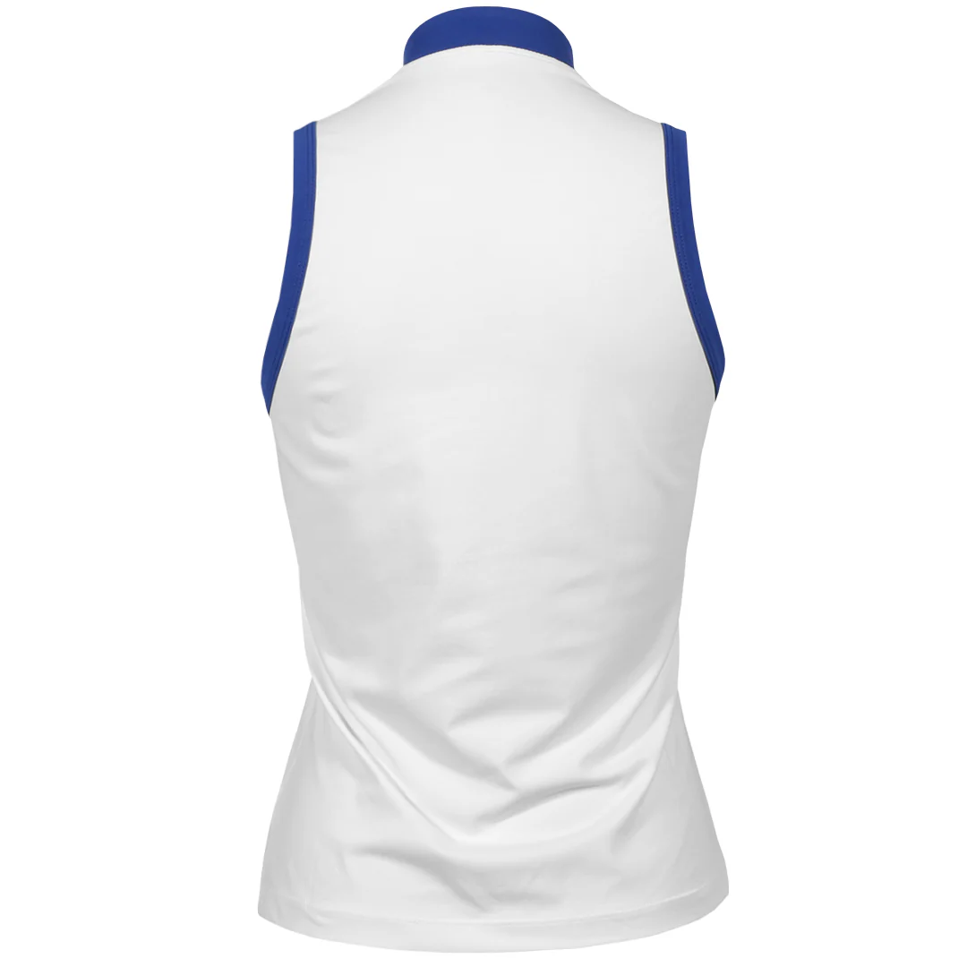 Sofibella Women's Perfect Storm Sleeveless Zipped Tank - White/True Blue - Image 2