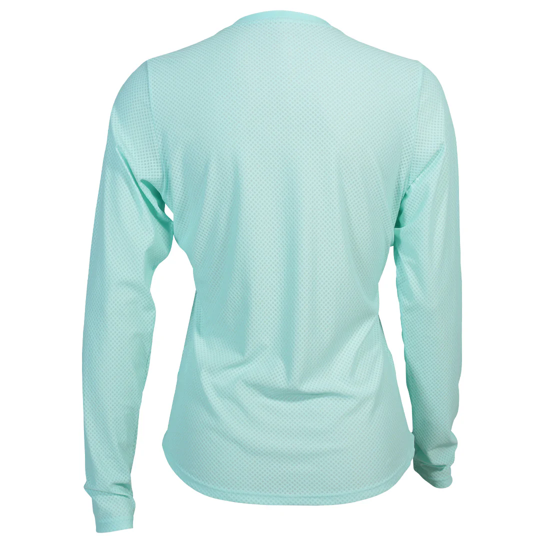 Sofibella Women's UV Colors Staples Mesh Long Sleeve - Blue Light - Image 2