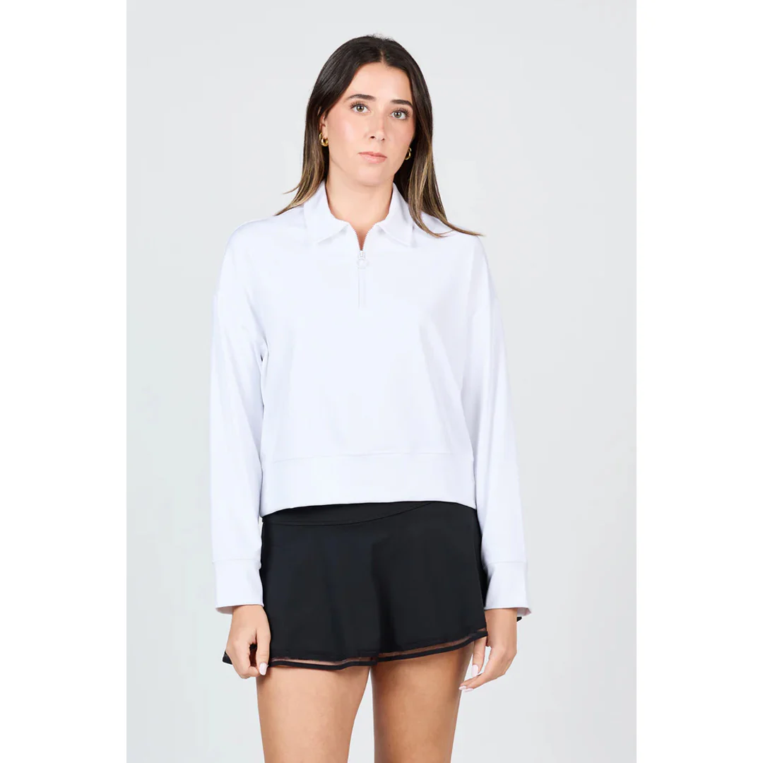 Sofibella Women's UV Staples 1/4 Pullover - White - Image 3