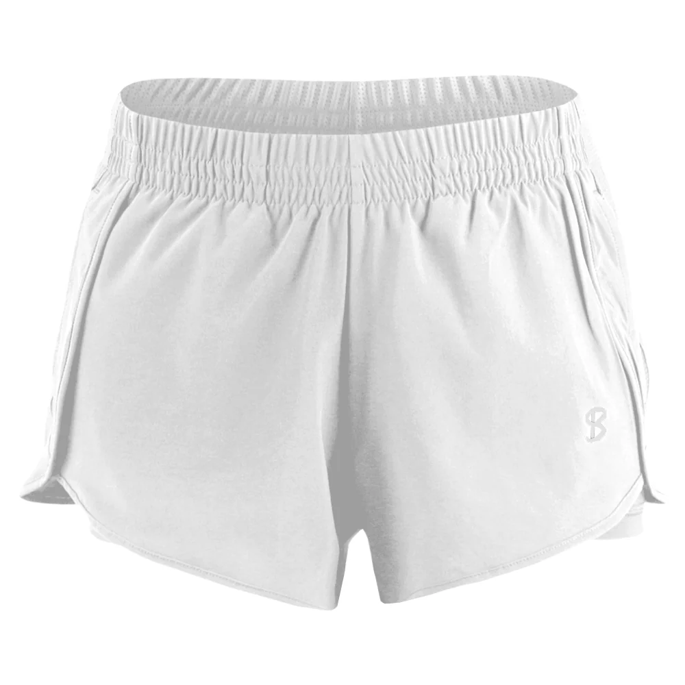 Sofibella Women's UV Staples 3.5" Inseam Short - White