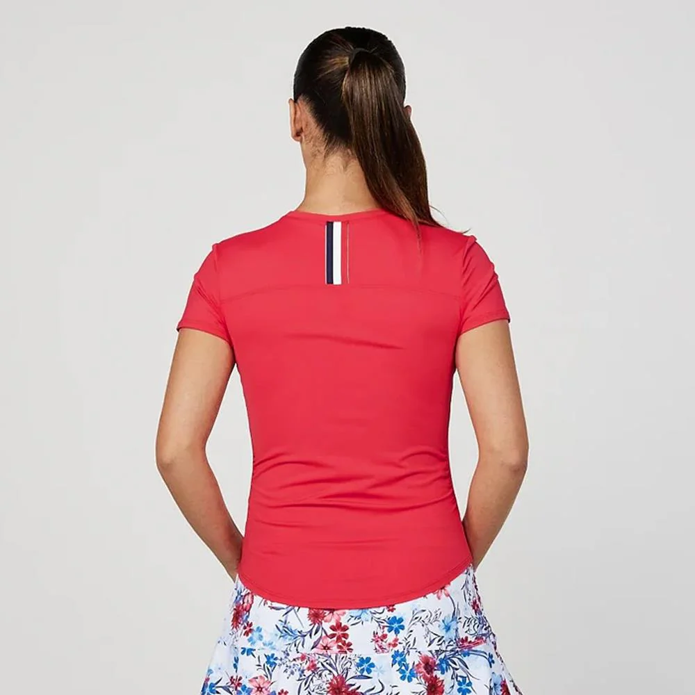 Sofibella Women's Wild Flowers Short Sleeve - Berry Red - Image 4