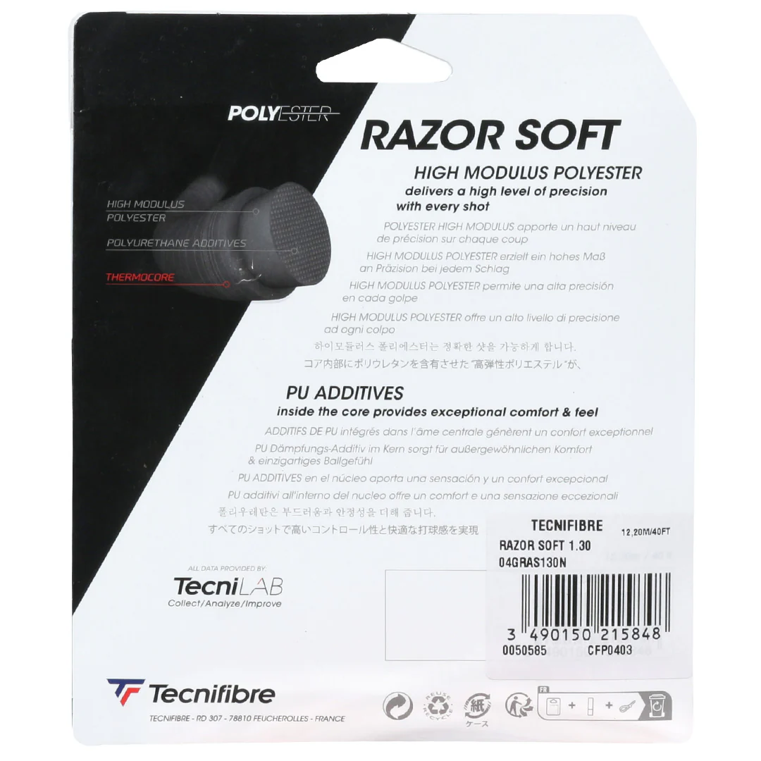 Tecnifibre Razor Soft - Carbon - String Set - Image 2