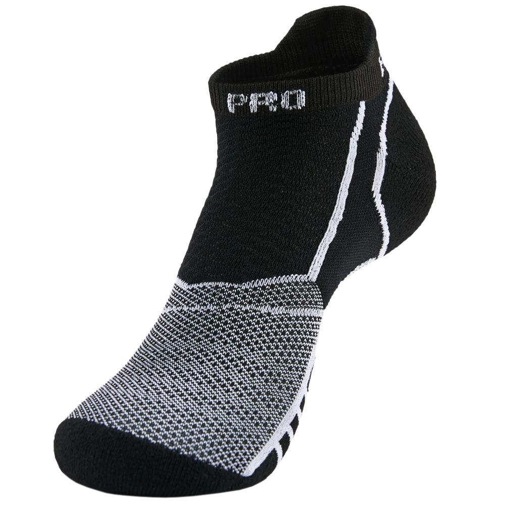 Thorlo Experia Prolite Ultra-Light Cushion No-Show Socks - Black/White - Image 3