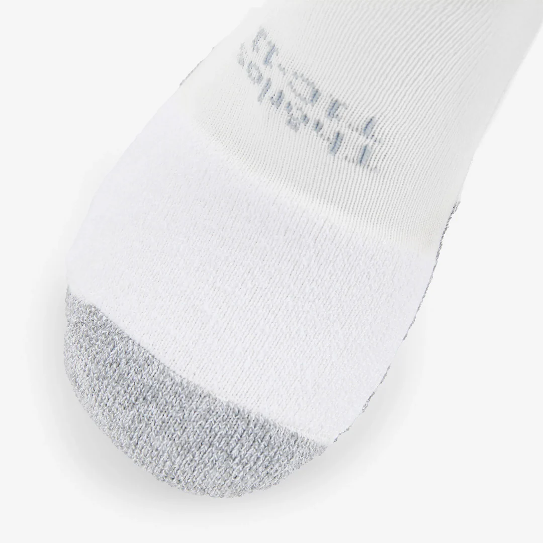 Thorlo Light Cushion Low-Cut Socks - White/Grey - Image 4