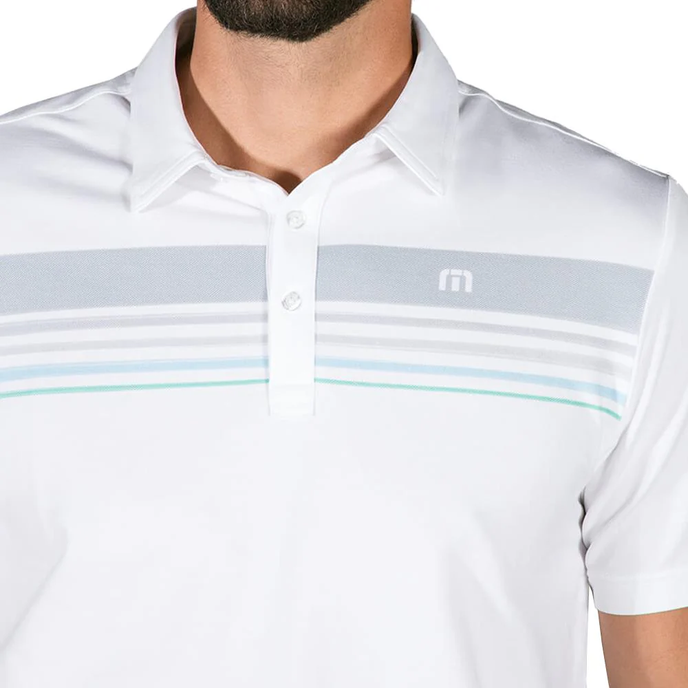 Travis Mathew Men's Bumm Polo White - Image 3