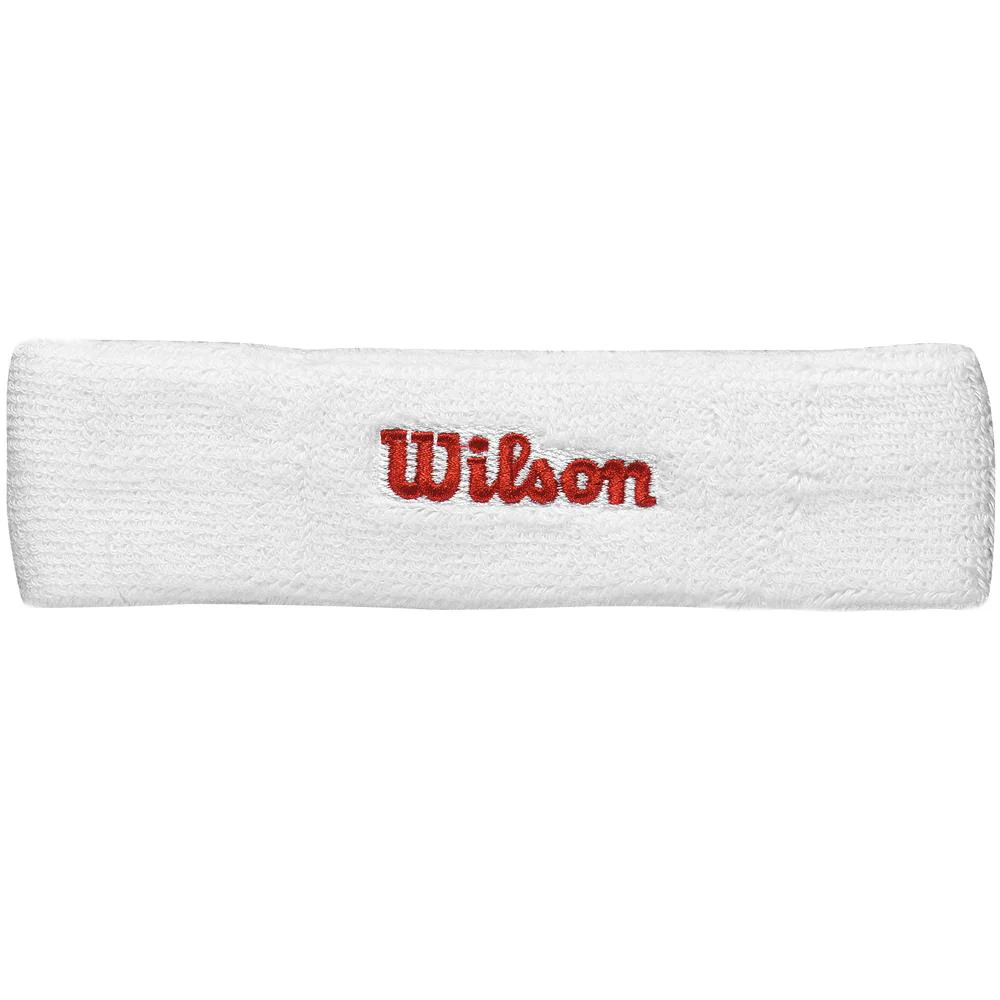 Wilson Logo Headband - White/Red